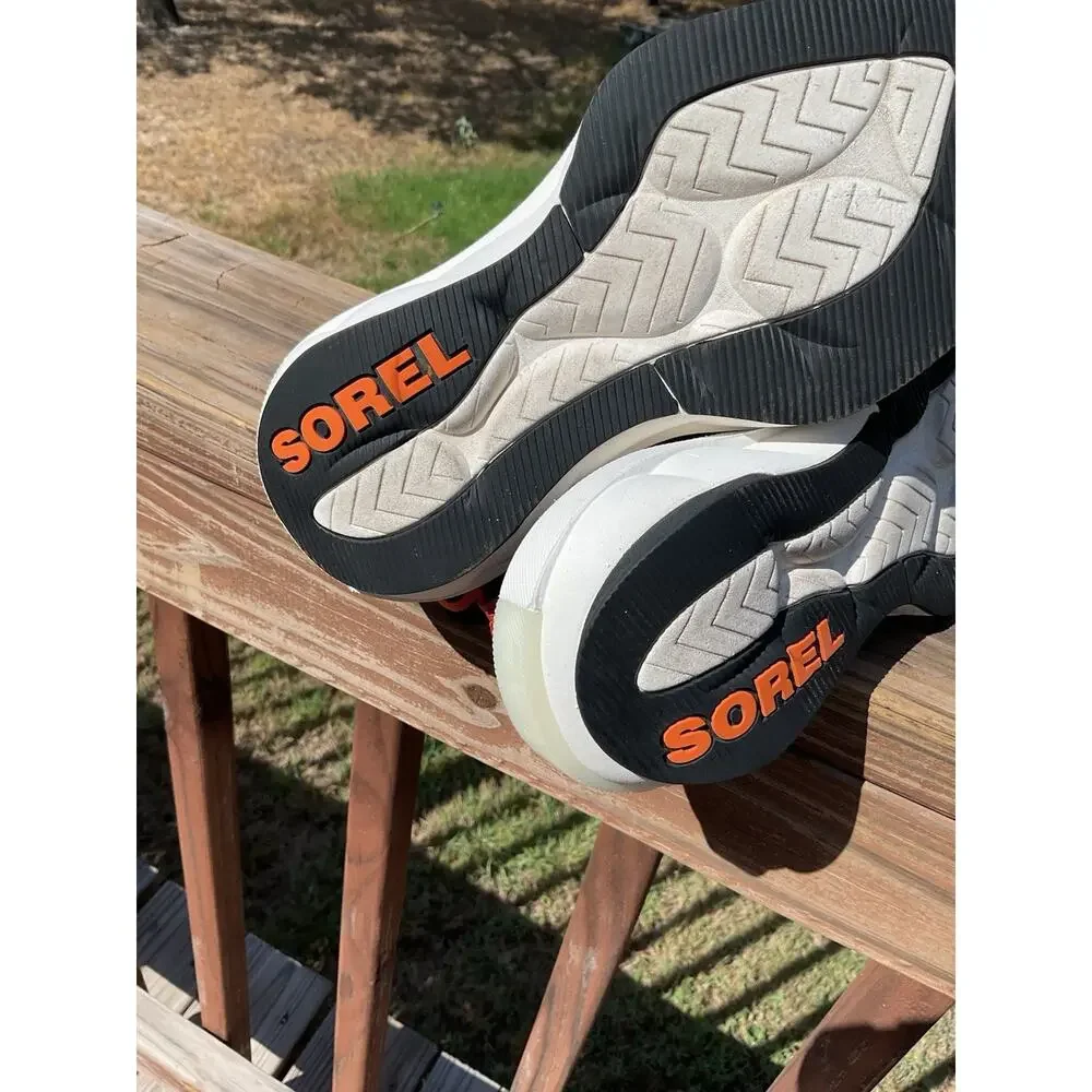 Sorel Kinetic Impact Strap Black Sea Salt Sneakers NL4818-010 Womens 7.5_8
